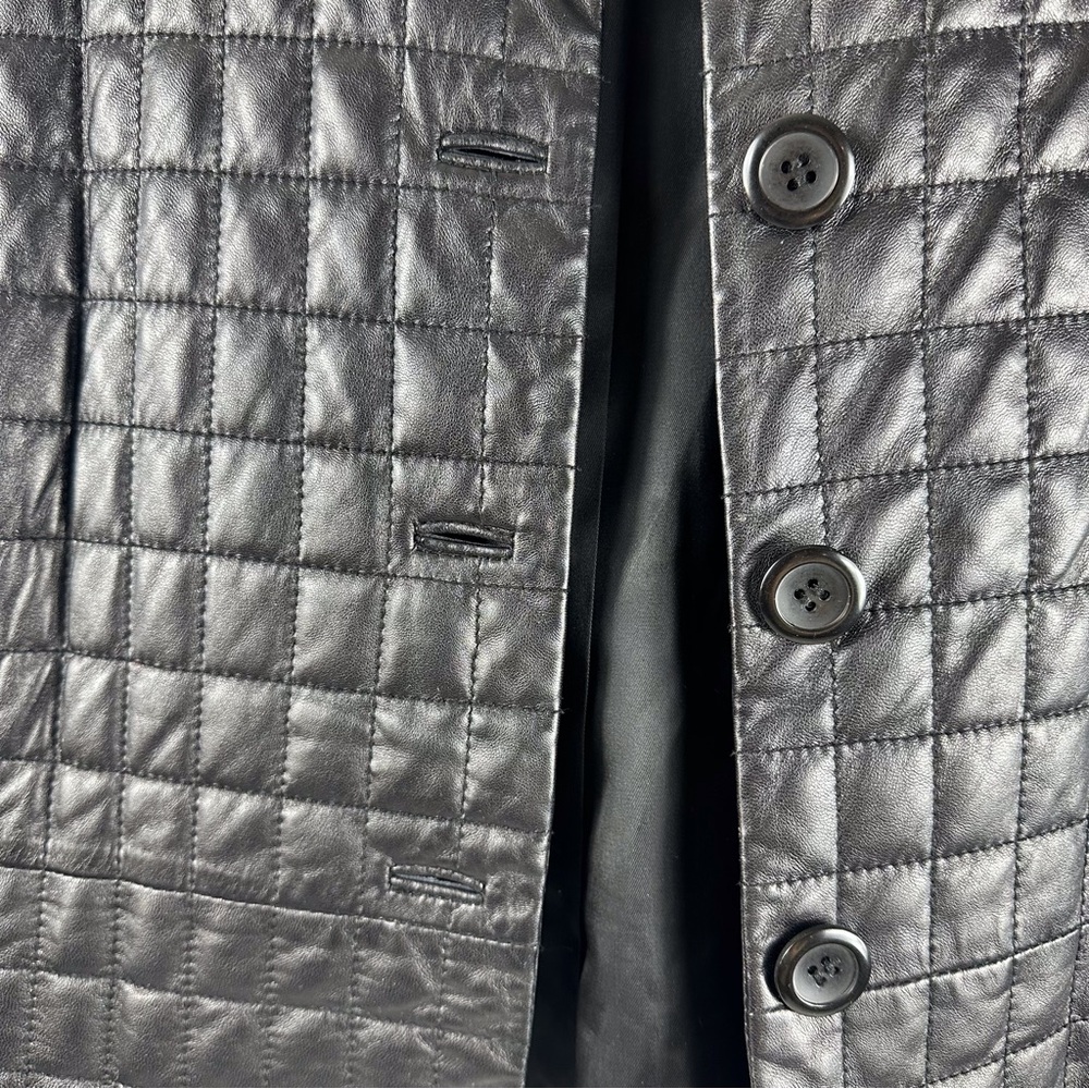 Pendleton Black Leather Jacket, Size Large (0052) - image 3